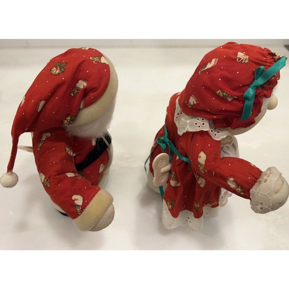 Vintage Santa and Mrs. Clause Animated 10” Wind Up No Batteries Made In Taiwan - Picture 11 of 16
